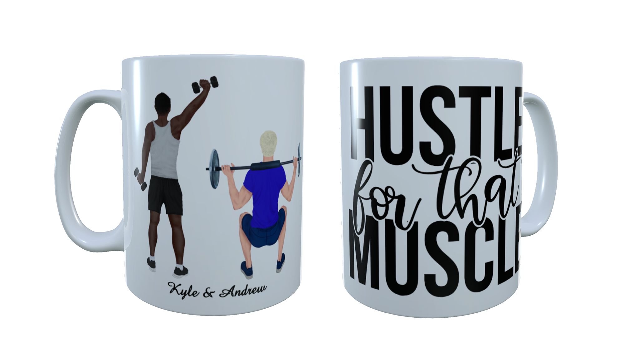 Best Friends Mug, Gym Friends Custom Mug, Personalised Friends